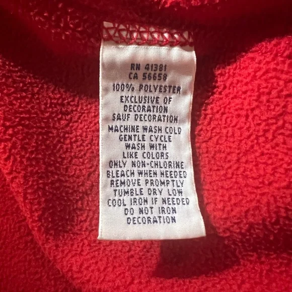 Men’s Ralph Lauren Red Fleece Large Performance Jacket - Picture 7 of 9